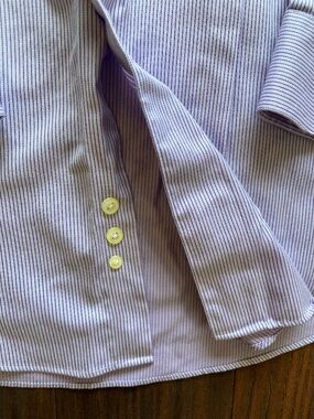 PRONTO UOMO Fitted 100% Cotton Button Up Shirt Men 17 34/35 Non Iron  L XL